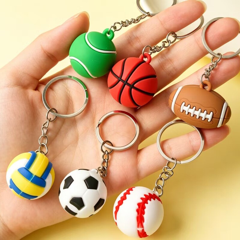 Cross-Border Popular Simulation Ball Keychains Basketball Football Tennis Volleyball Baseball Pendants Fan Merchandise Pendants Cross-Border Popular Simulation Ball Keychains Basketball Football Tennis Volleyball Baseball Pendants Fan Merchandise Pendants