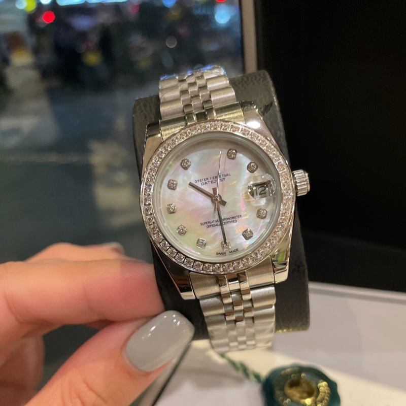 Wechat Business Agency Laojia Oyster Perpetual Log 31mm Fully Automatic Mechanical Women's Watch Log Series Olive Green Watch