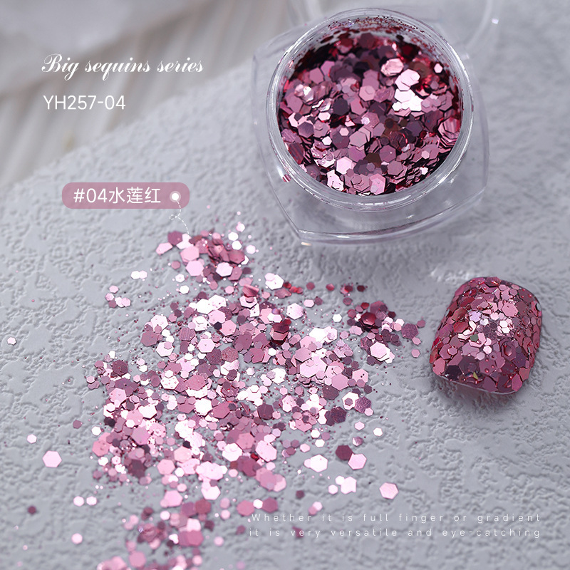 인터넷 연예인 라지 스팽글-핑크 (YH257-04)