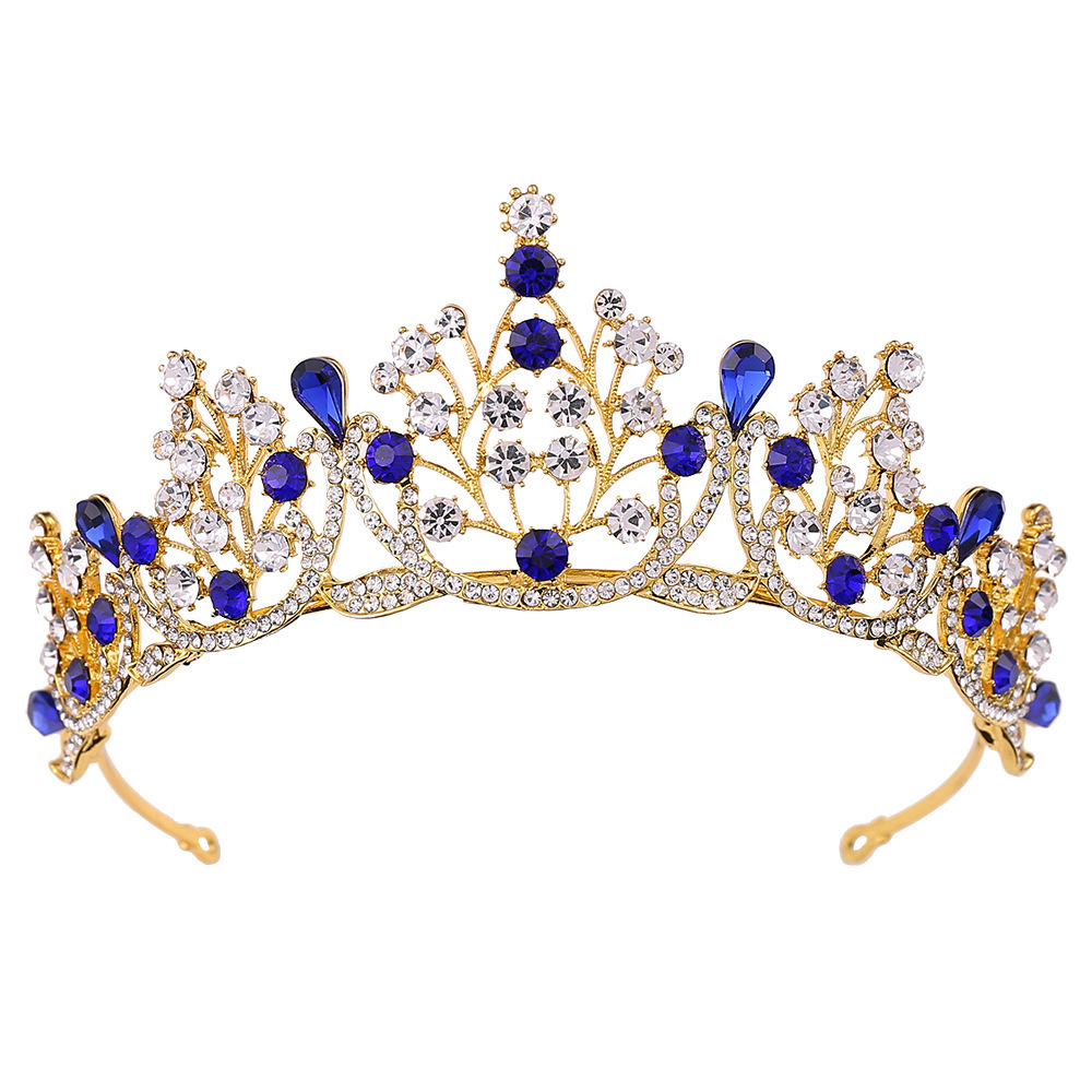 Corona boda diadema nupcial tocado rhinestone diadema joyería aleación de zinc Phoenix corona boda pasarela nupcial corona