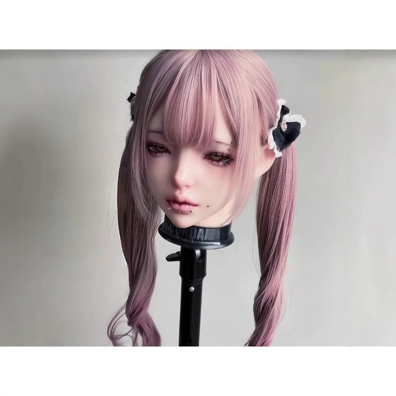 粉紫色lolita双马尾假发女长卷发日系蕾蕾可爱扎好发货日常全头套|undefined