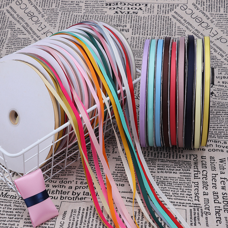 6mm de alta densidad costilla cinta DIY cinta colgante grano etiqueta marcador caja de regalo embalaje arco ropa hilo cinta