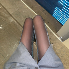 顯瘦銀蔥彩色絲襪銀絲連褲襪子性感 亮絲薄打底襪女黑絲襪