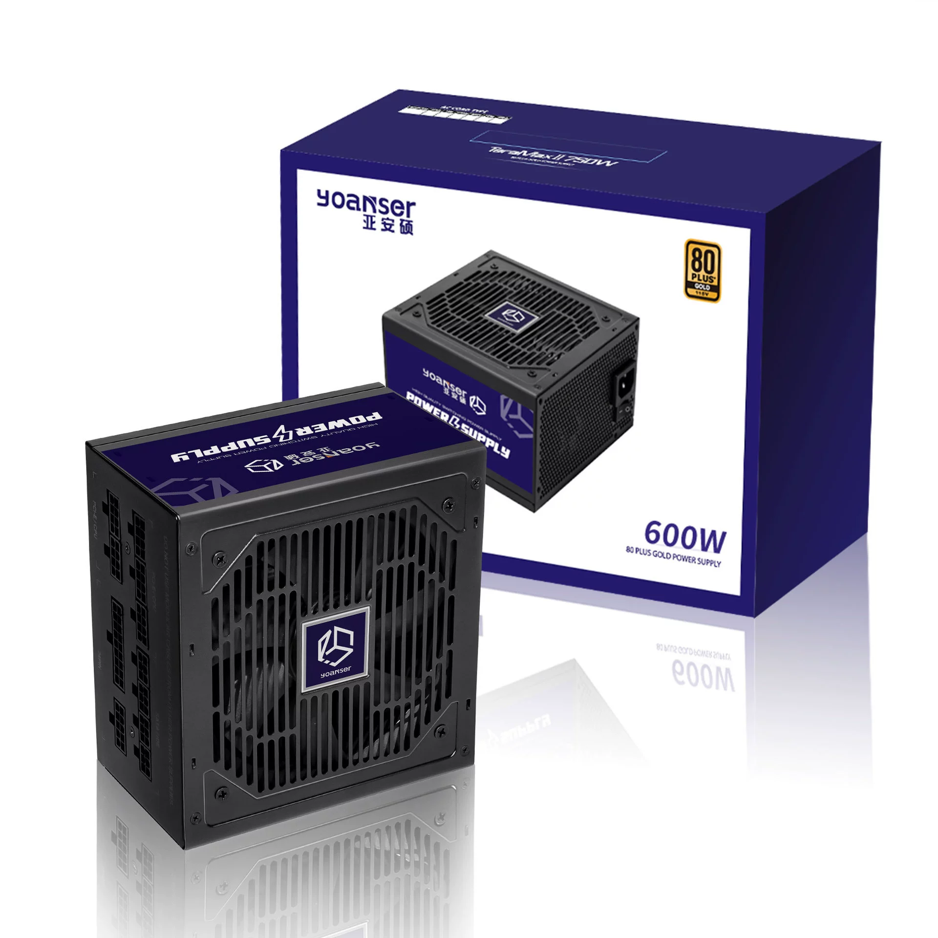 600Вт Стабильная филиальная сила máquina Power Power Gold Certification Active ATX3.0 Power Производитель на заказ