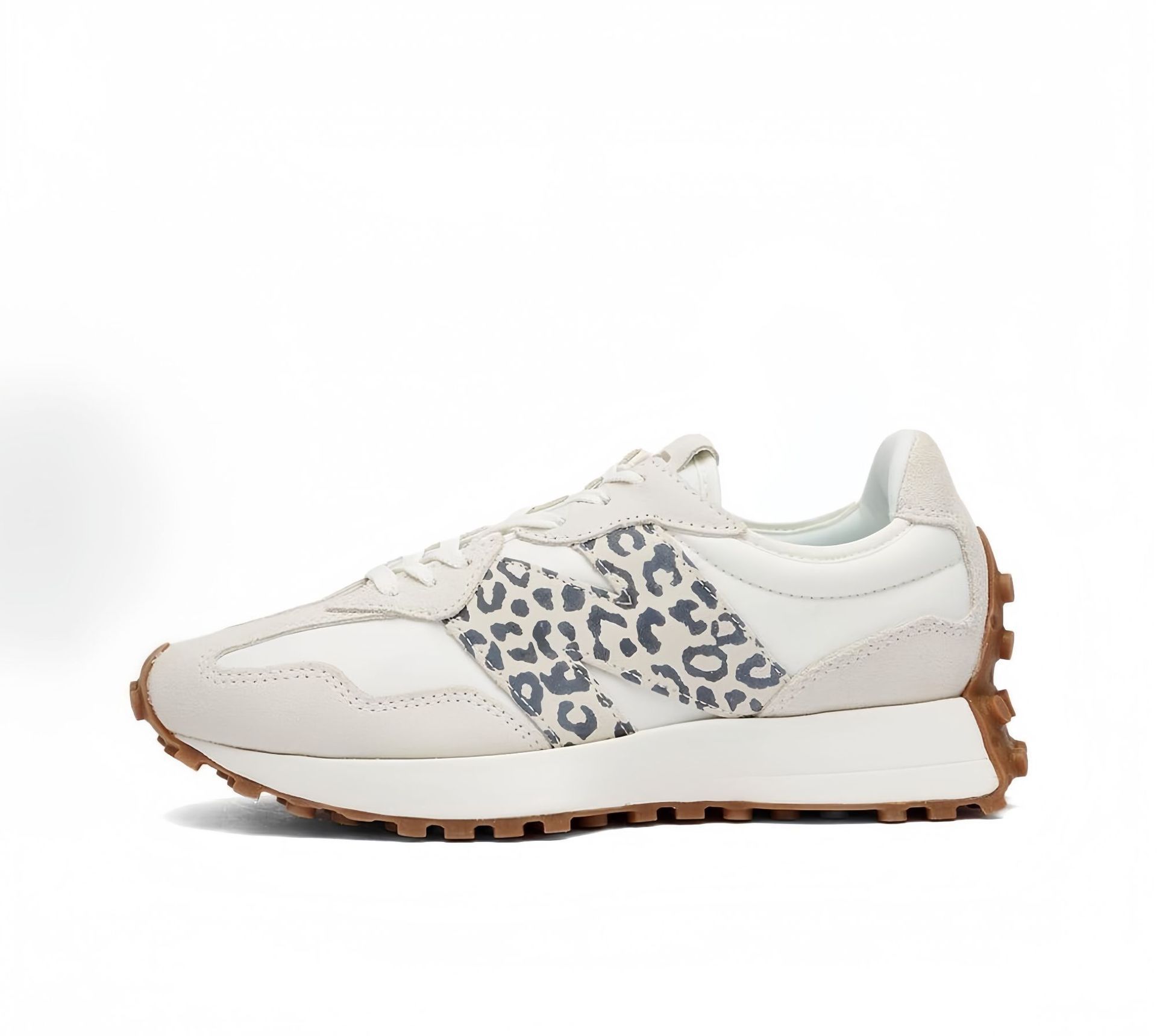 Nb327 white leopard print