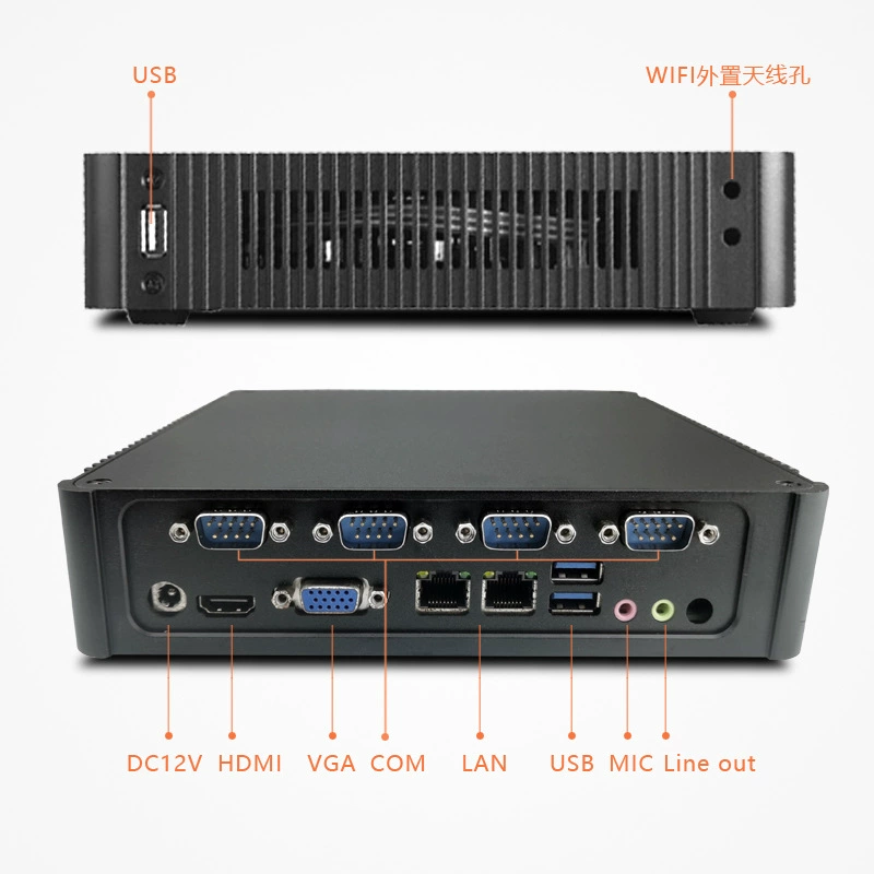 Мини-микрокомпьютерная хост-система X86 J1900 4125 6412 Core i3i5i7 4 String