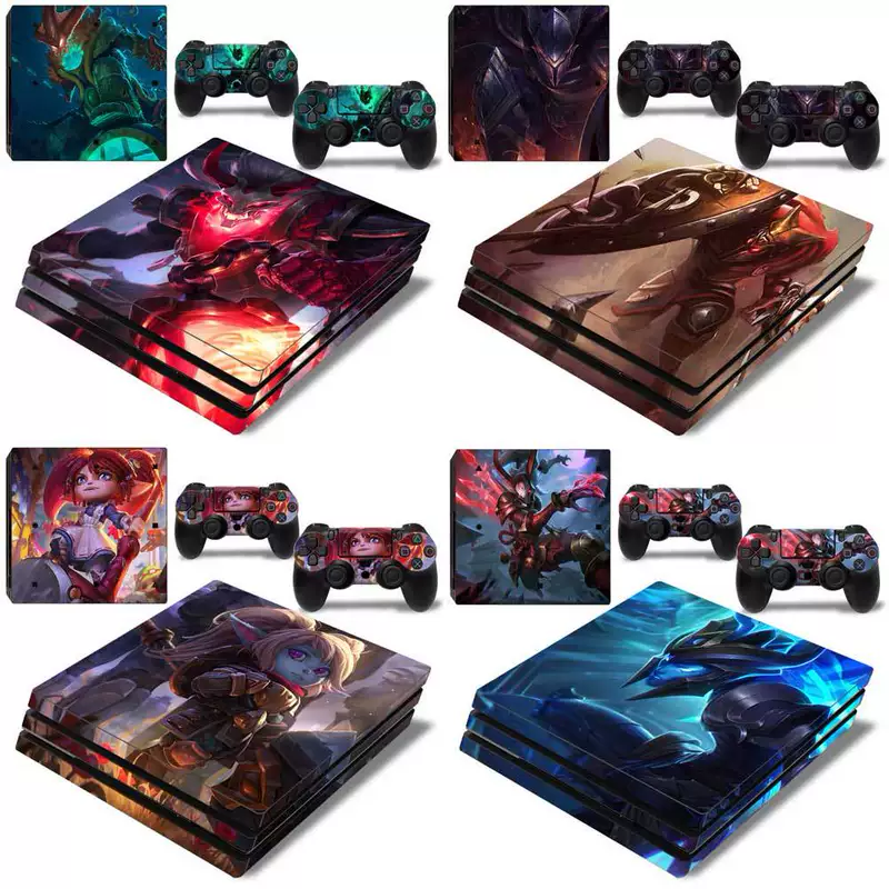 PS4 Pro игровая приставка набор наклеекFull body цветные стикеры крафт тема, легко наносится без клея