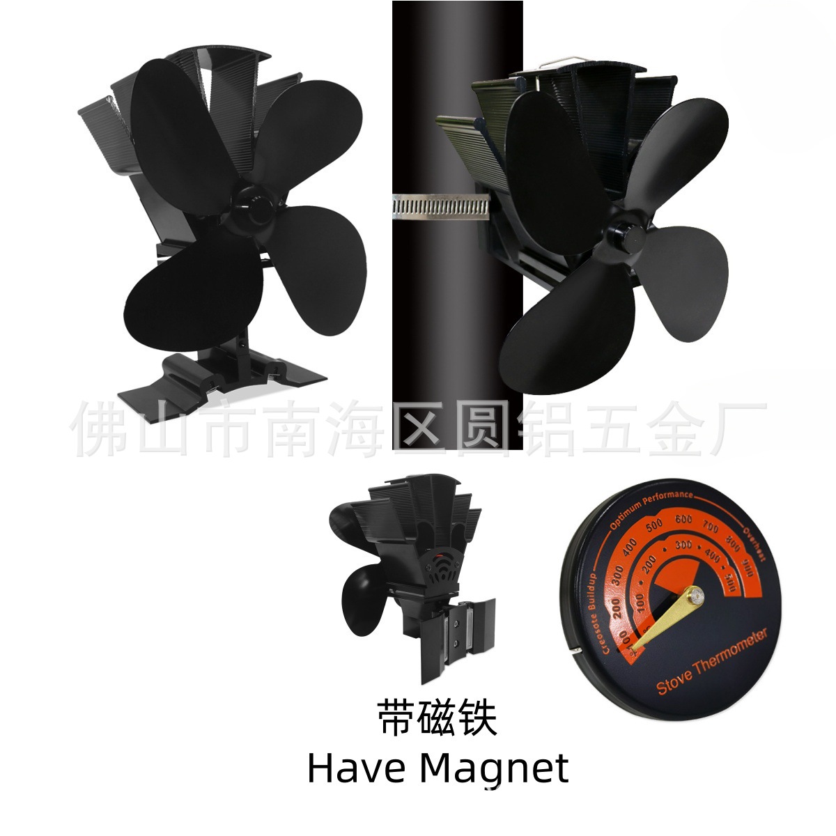 자석 + 온도계가 포함된 YL 30.15kg 검정색