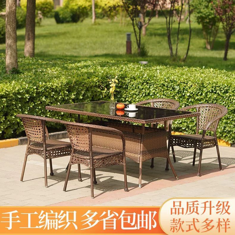 의자 4개 + 150*90 긴 테이블 [쿠션 무료]