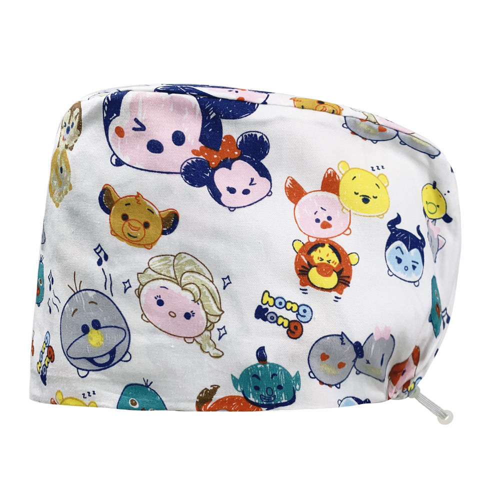 Gorro quirúrgico femenino puro algodón quirófano tapa especial enfermera pequeña flor tapa Estomatólogo tapa de trabajo dental atención médica
