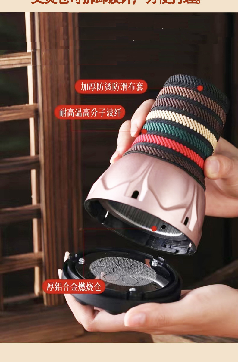Handheld Moxibustion Massage Jar, Lotus-Shaped Moxa Roller Ball for Full-Body Warming Gua Sha Routine detail image 18