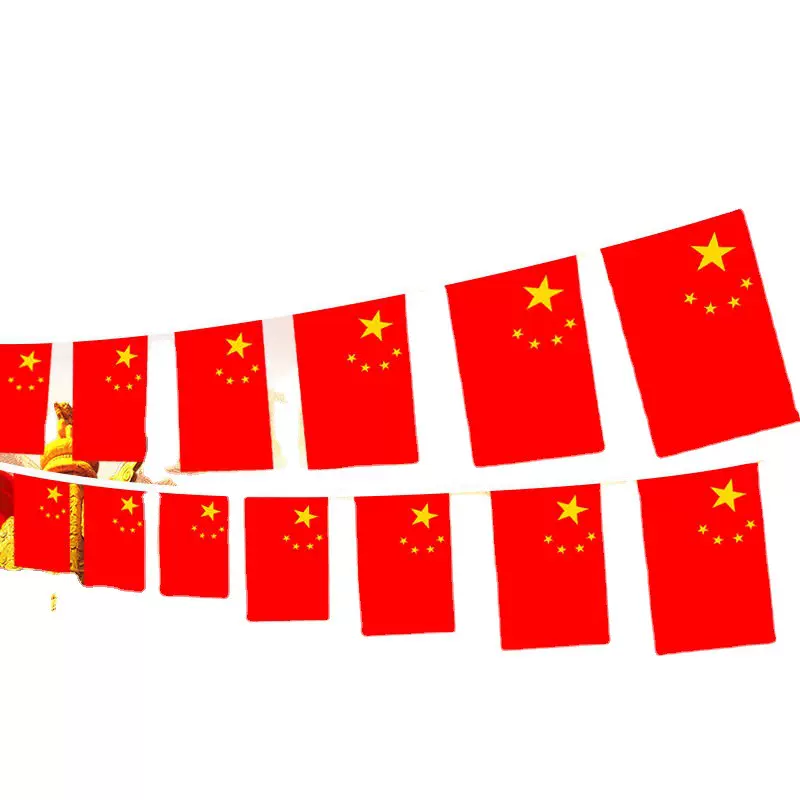 小国旗党旗串旗吊旗五星红旗挂旗商场会场国庆装饰国旗串手摇旗