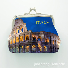 意大利ltaly建築首飾包鑰匙包旅游紀念品兒童手拿包女士口紅包