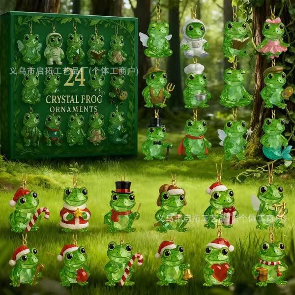 Calendario de Adviento Navideño de Cajas Sorpresa de Acrílico, Interactivo, para Navidad y Fiestas