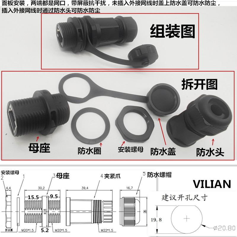 RJ45תͷM192021ͭоʶ8λ