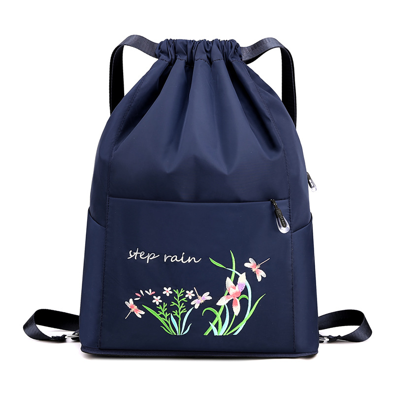 Mochila de estilo chino nueva con bordado para mujer, bolso con cordón, mochila pequeña y portátil con fragancia, mochila multifuncional al por mayor