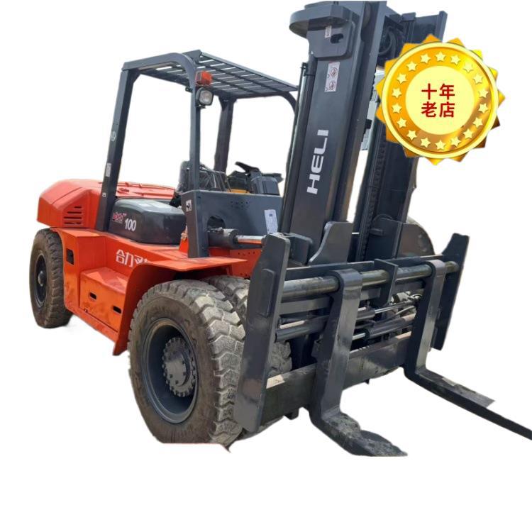 HeLi usado 10 toneladas 5 toneladas / Hangzhou 7 toneladas carretilla elevadora diesel 90% nuevo 10 toneladas carretilla elevadora gran tonelaje monopolio