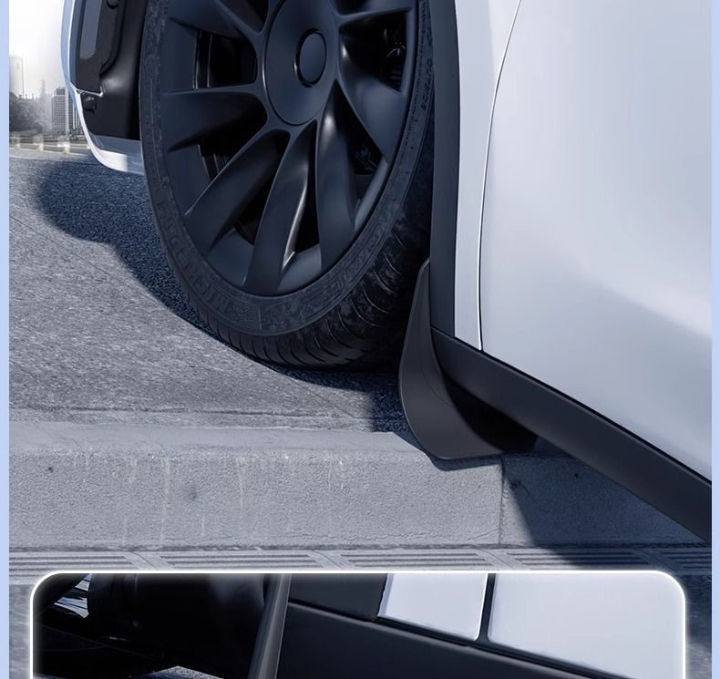 Suitable for Tesla Fender Modely New Version Fender Front and Rear Wheel Mudguard Protective Accessories