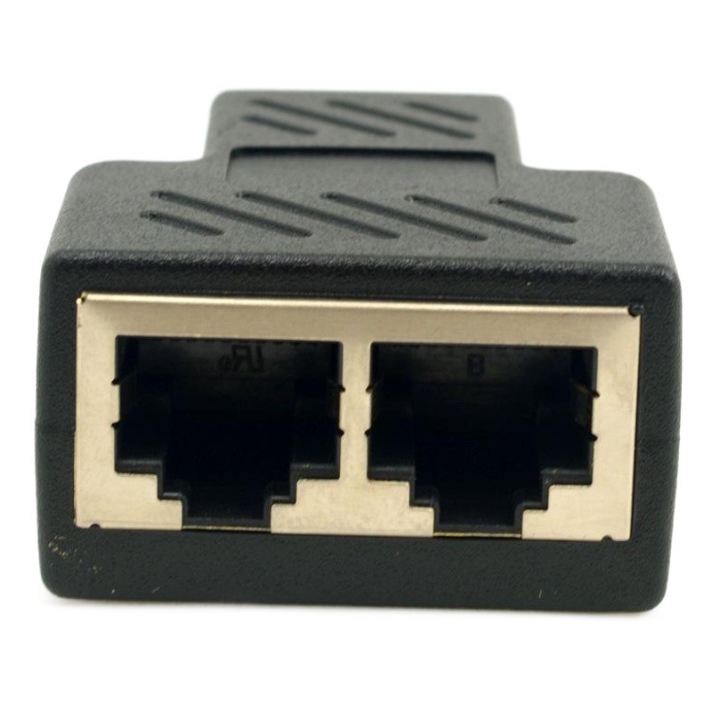 Con blindaje CAT6 RJ45 Red de tres vías cabeza de extensión de cable de red un minuto dos adaptador divisor al por mayor