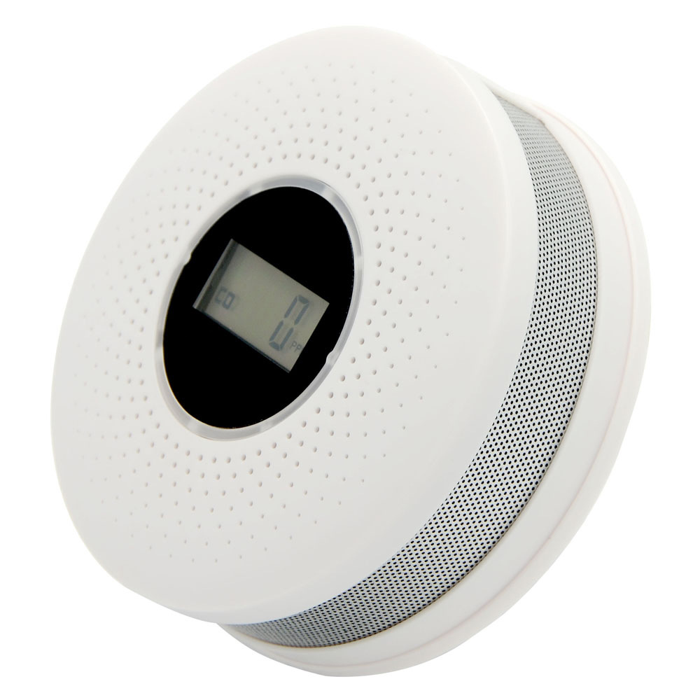 Carbon monoxide & smoke alarm (without battery with lens)