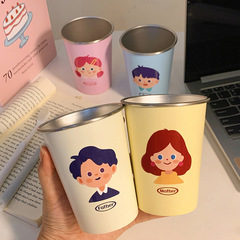 不锈钢牙刷耐脏情侣刷牙创意洗漱杯卡通家庭款家园加厚漱口杯防霉