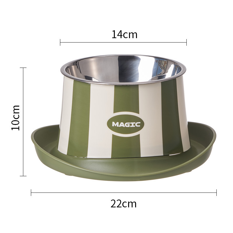 Pet de acero inoxidable cuello único protector de cuello anti-fugas de alimentos anti-cabotaje cuello de perros elevados protector de cuello anti-cabotaje cuello de gato