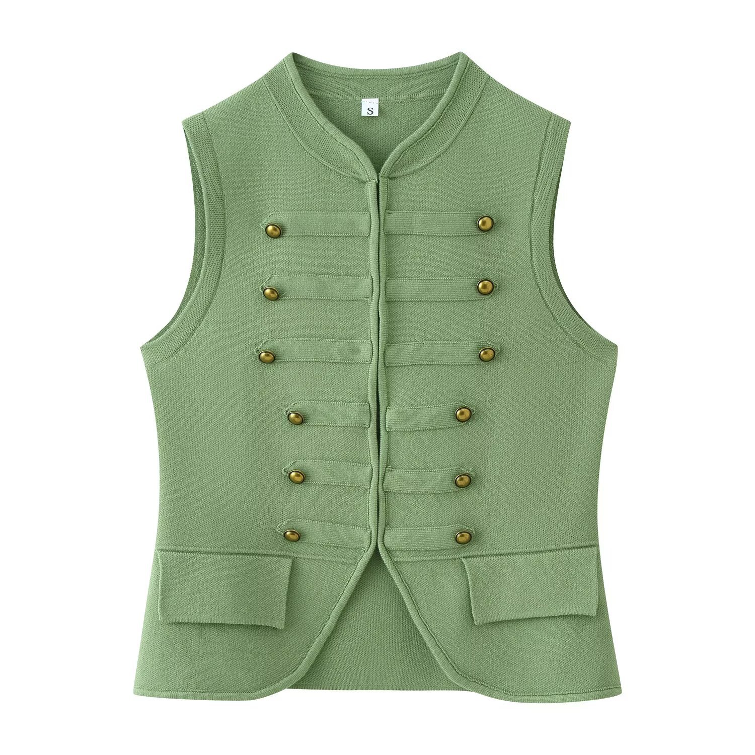 TAOP & ZA mujer verano de 2026, nuevo estilo de estilo de viaje francés, cuello delgado, chaleco de hombro sin mangas. image 3
