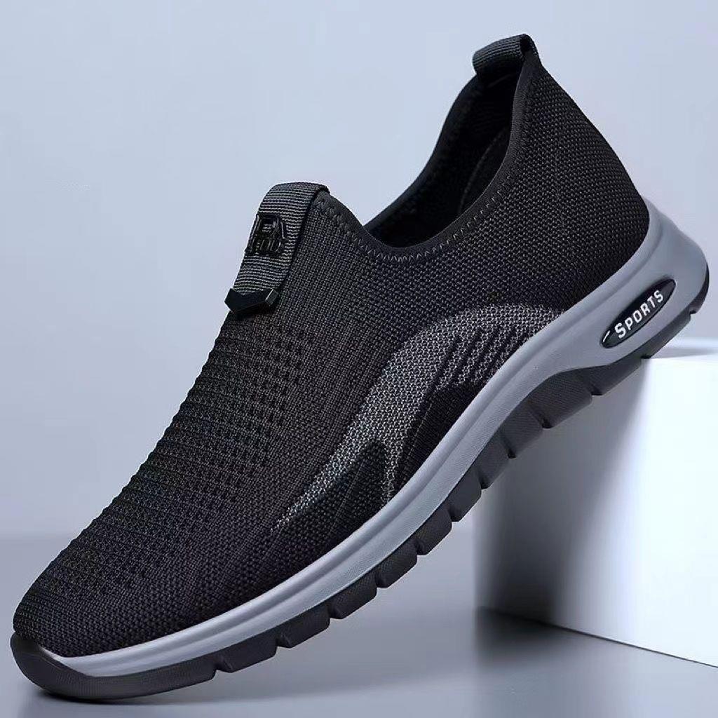 Spring and Summer New Breathable Mesh Shoes for Men, Mesh Sports Shoes, Non-Slip, Anti-Odor, Soft-Soled Shoes for Middle-Aged and Elderly Dads
