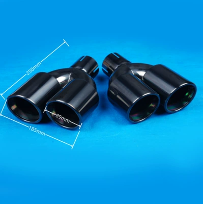 Exhaust pipe U-Type Stainless Steel Blue-Plated - 02-52003h-titanium-plated-black