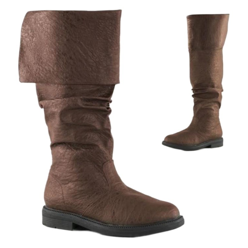 2021 los fabricantes hacen transfronterizos de comercio exterior transfronterizo zapatos de los hombres botas largas botas planas de los hombres retro más el tamaño 40-48