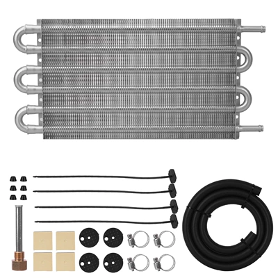 with Condenser 4 Rows 6 – car radiator - 6-rows-silver