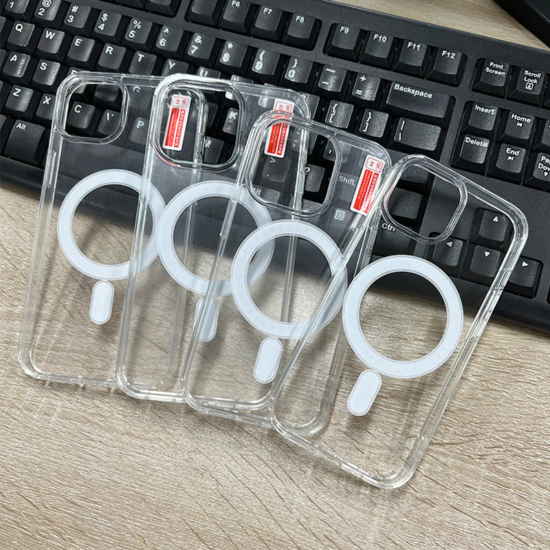 Funda magnética transparente para iPhone 17 Pro, 14, 15 Pro y 16 Pro Max, venta al por mayor.