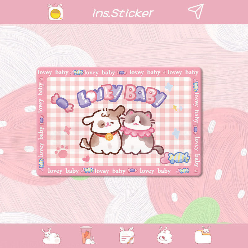 かわいい漫画の高温耐性、拭いてきれいに、転倒防止、頚椎を保護するセラミック製の背の高いペット猫ボウル|undefined