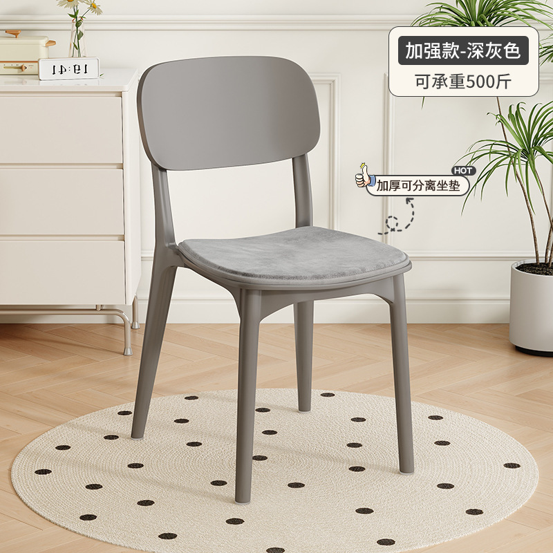 加厚塑料椅家用餐椅出租房北欧简约靠背凳子商用餐厅椅子塑料餐椅|undefined