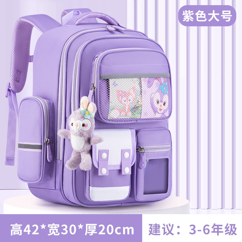 2023 new school bags for primary school students to protect the spine and relieve the burden of 136th grade children waterproof backpack spot