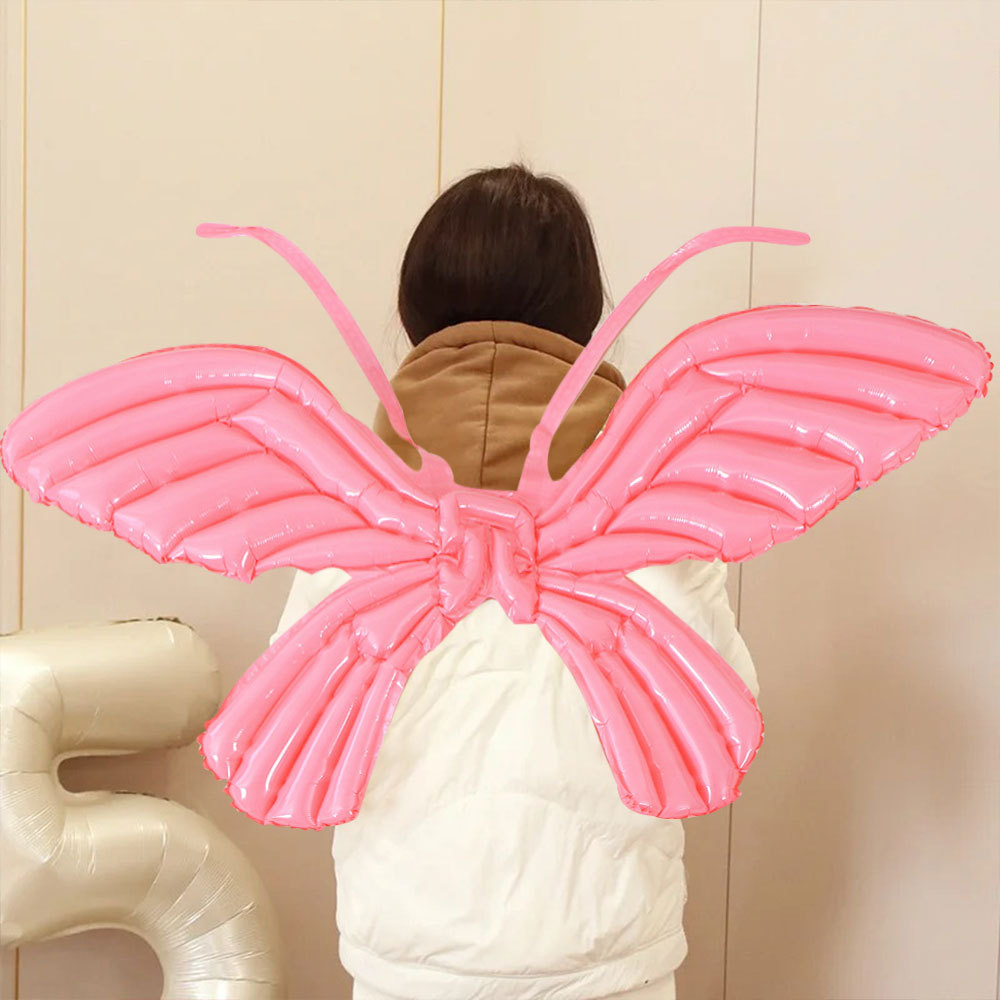 Red de celebridades Ángel Película de aluminio Mariposa Ala Globo Color Ilusión Inflable Mezcla Macaron Ala Globo