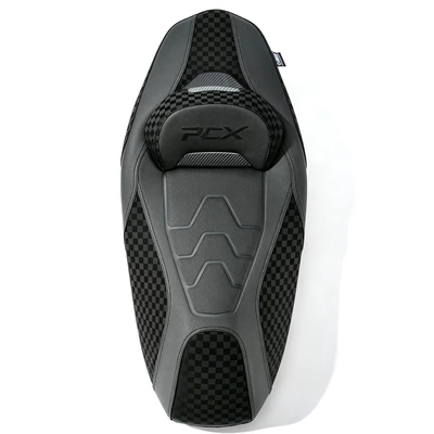 Motorcycle cushion Motorcycle Modified Seat Cushion with - black-line-plaid-water-transfer-printing
