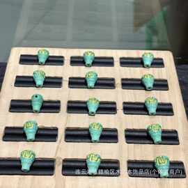 菱镁矿松石三通配件文玩DIY三通配饰配件饰品配件