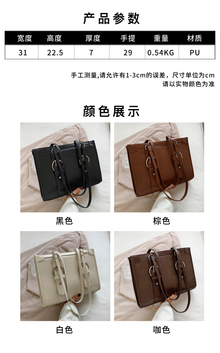 Large Capacity Retro Bags 2021 New Korean Style Popular One Shoulder Bag MidAncient Womens Casual Handbag Tote Bagpicture1