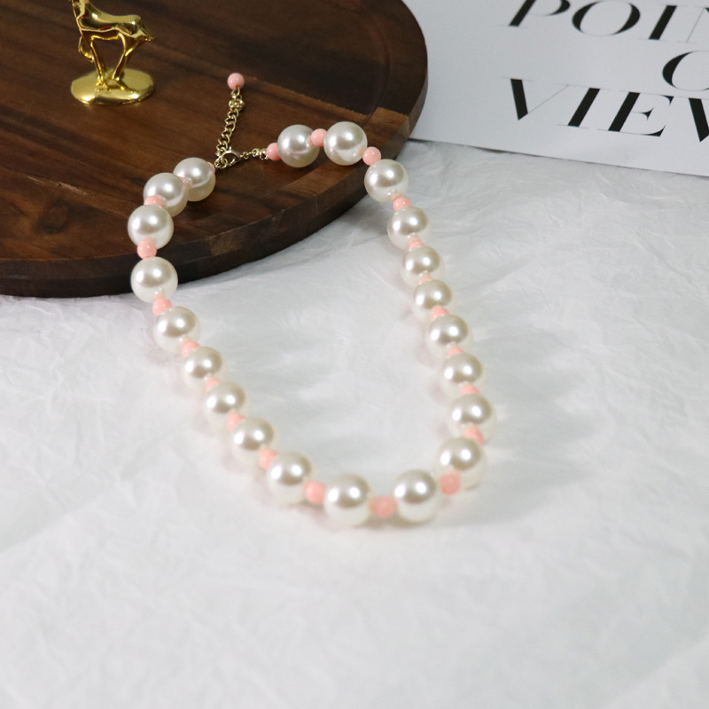 Holiday, Travel Occasion Colorful Beaded Contrast Pearl Personality Necklace