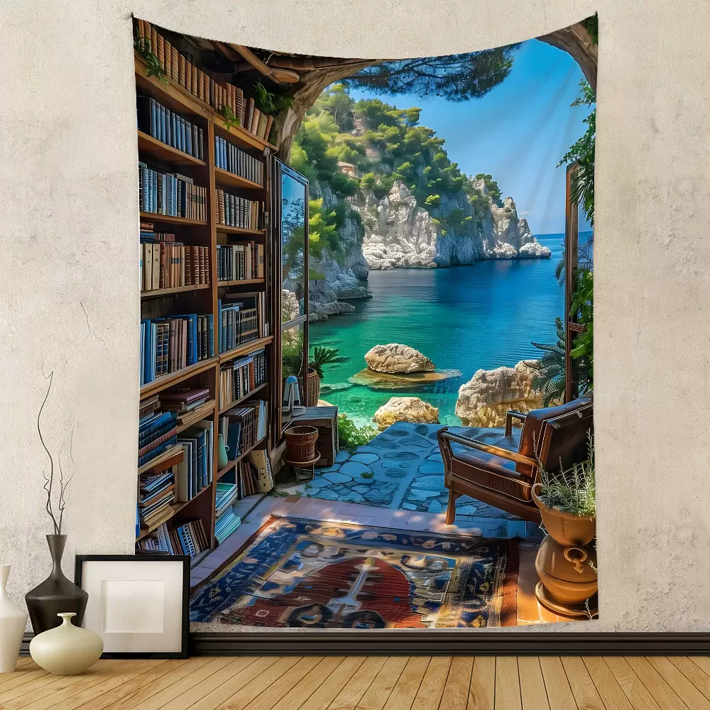 挂毯跨境家居波西米亚挂毯房间装饰挂布背景布ins风挂布风景挂毯