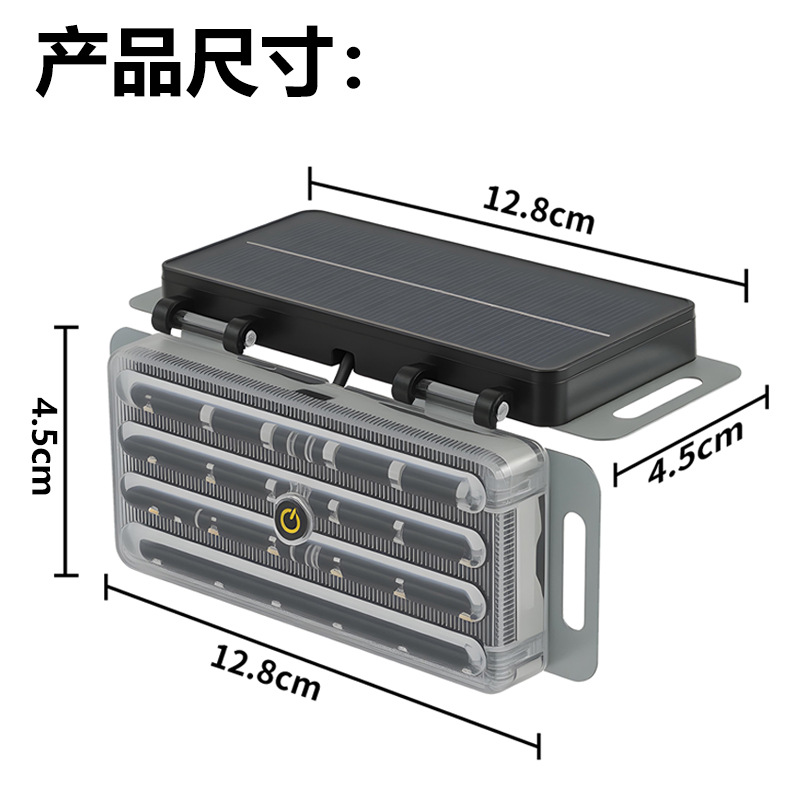 Car Anti-Rear Collision Solar Warning Strobe Light for Trucks, Vehicle-Mounted Night Safety Led Wireless Tail Light