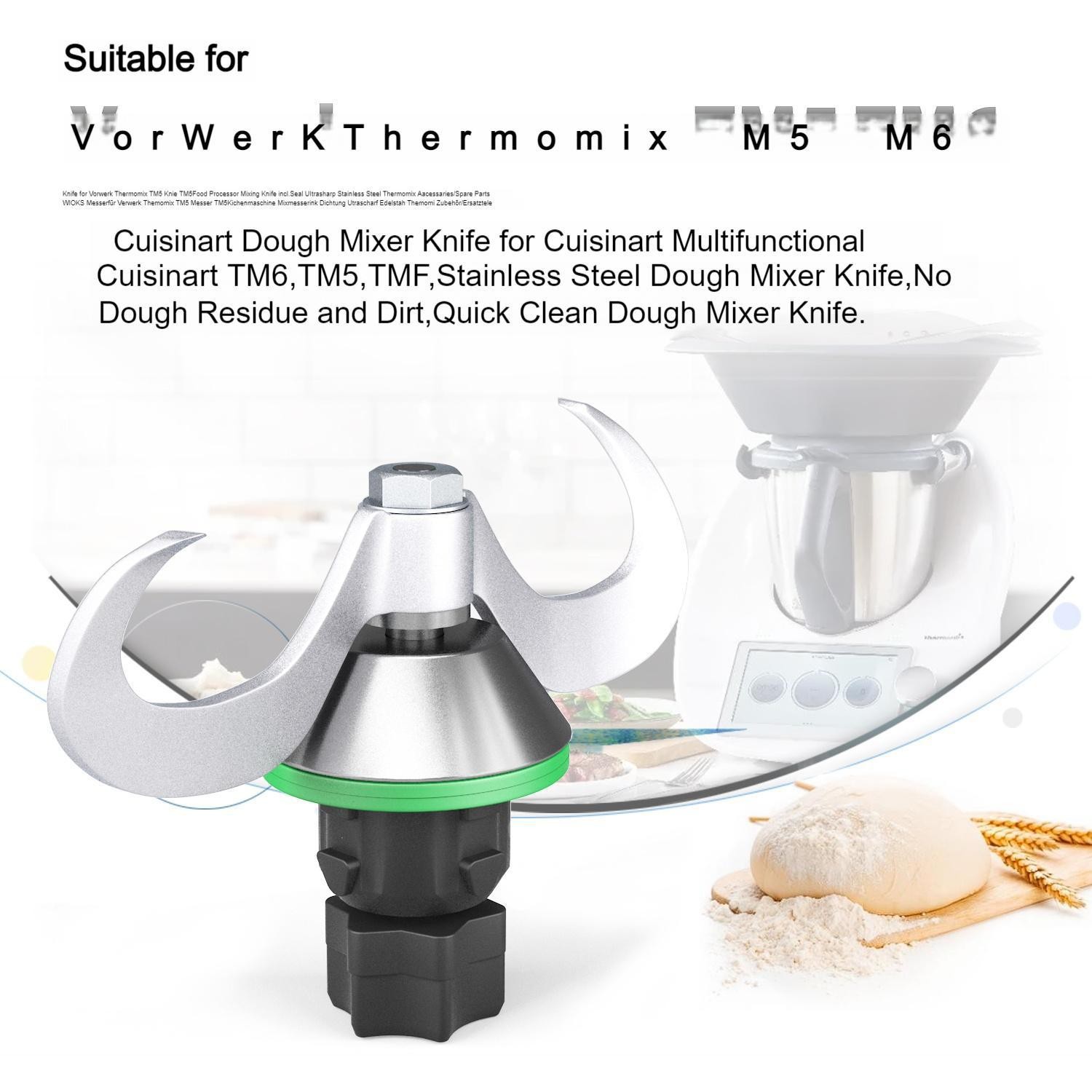 Cuchilla mezcladora de acero inoxidable de repuesto para Thermomix TM6/TM5/TM31