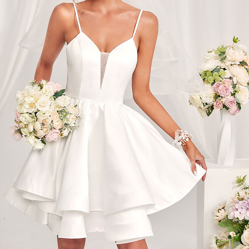 Vestido de cabina de verano nuevo cross-border Amazon blanco sexy vestido grande