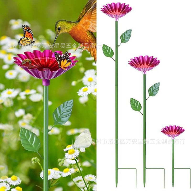 春の売れ筋屋外公園庭庭蜂の花給水器鉄製羊飼いフック吊りロッド地面プラグ防水|undefined