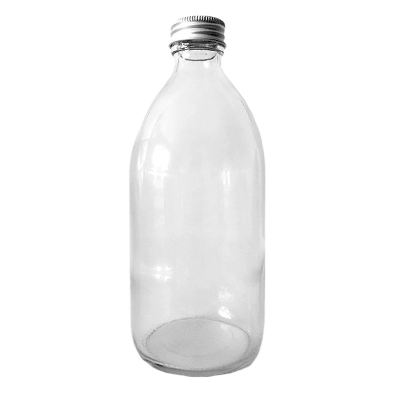Кофейная бутылка холодного извлечения с емкостью 300 мл/500 мл стеклянной бутылки небольшого рта алюминиевой крышки кофейной бутылки напитка прозрачной круглой