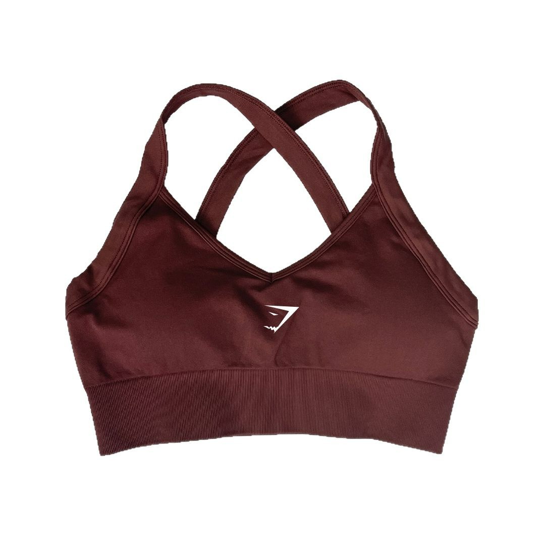 Spot Gymshark Classic Beauty Back Anti-vibración Fitness Cross Sujetador para mujer Ropa interior de secado rápido Ropa de yoga de marca de moda