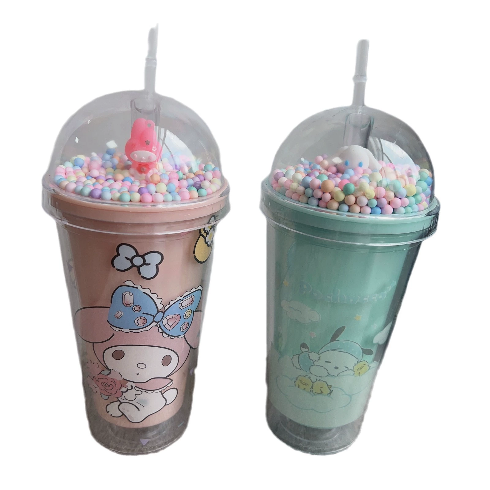 Plastic straw, double-layer high quality nail sequins with glass, (Cross-border trading), new collection