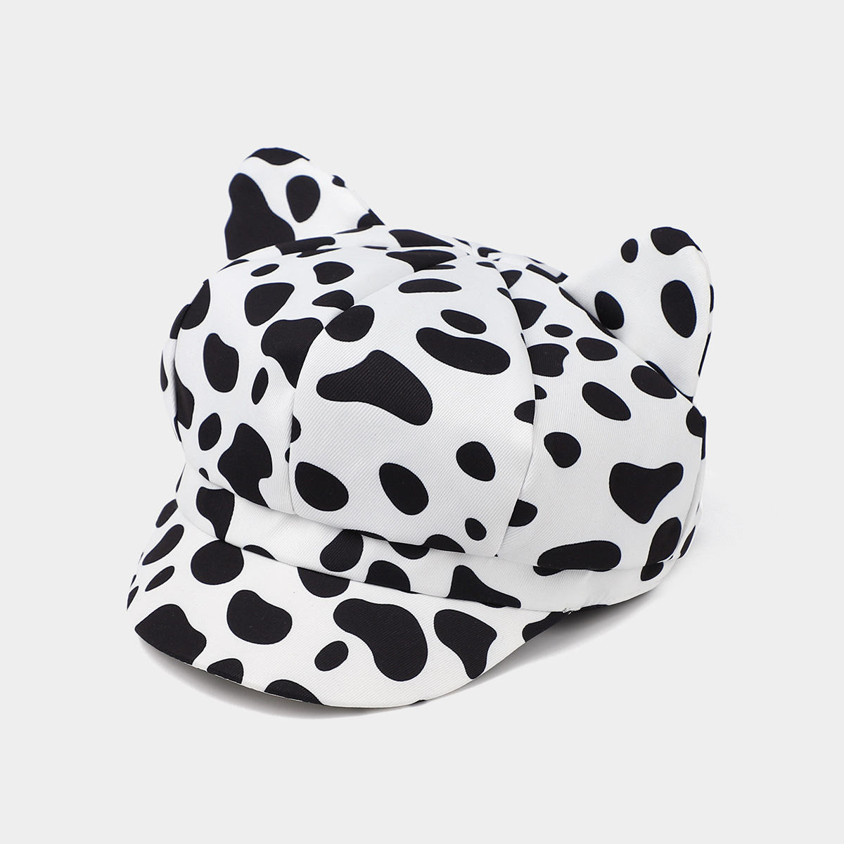 Moda coreana retro orejas de gato sombrero octogonal patrón de animales sombrero lengua de moda primavera y verano sombrero pintor al aire libre