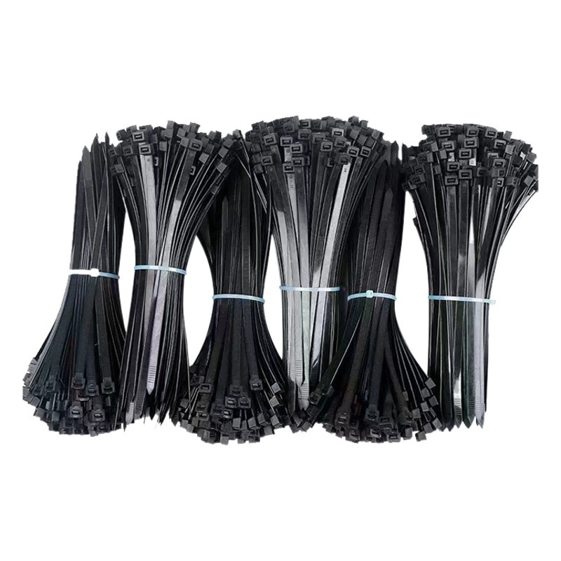 Нейлоновые кабельные стяжки, пластиковая белая упаковка, черные самозатягивающиеся кабельные стяжки, стяжки для крепления, фиксированные стяжки, трансграничный производитель, в наличии 1.
